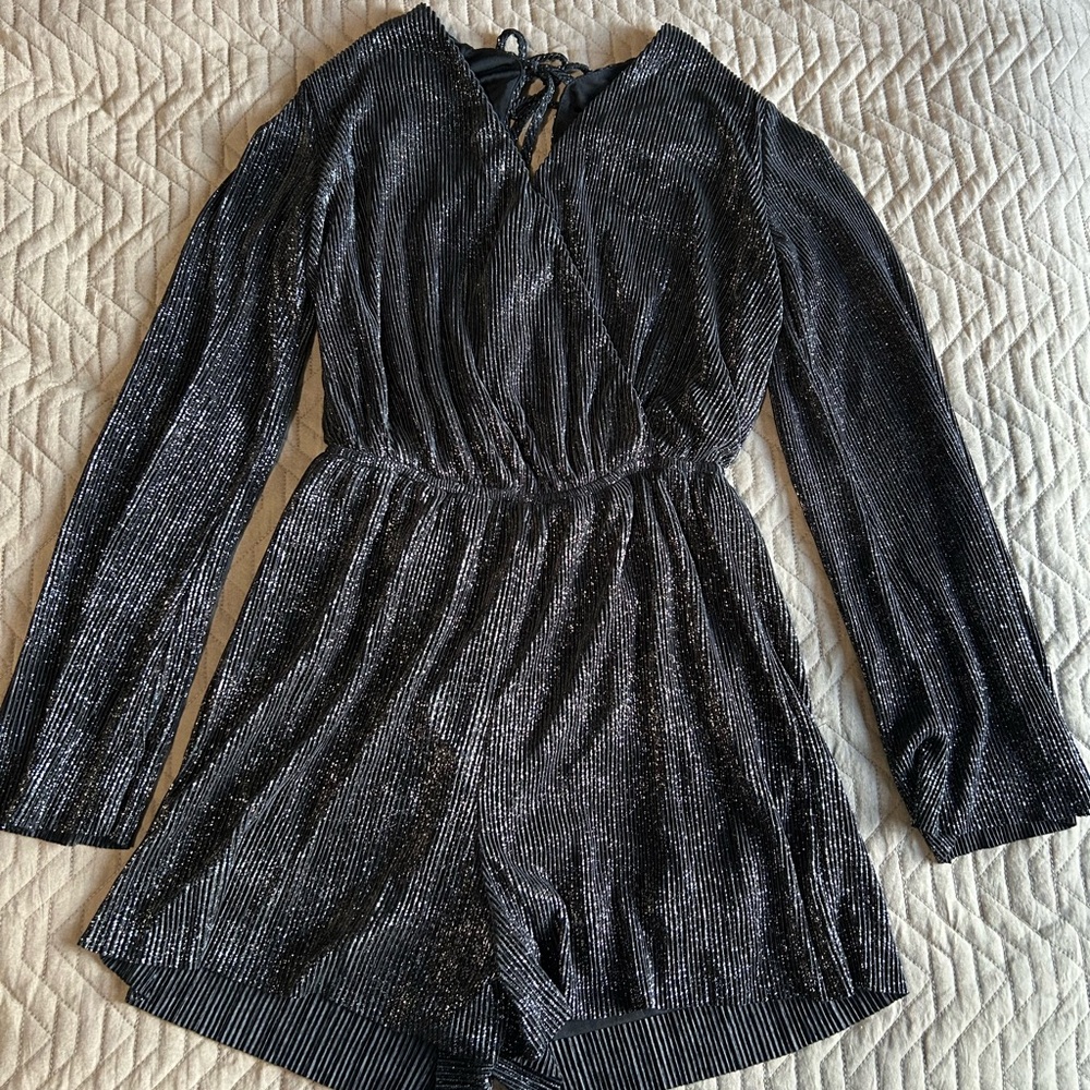 H&M Black Shimmer Romper